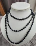 Vintage zwarte ketting, Sieraden, Tassen en Uiterlijk, Antieke sieraden, Overige materialen, Ketting, Ophalen of Verzenden