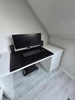 MALM Bureau wit – 140x65 cm (incl. kastje), Ophalen, Zo goed als nieuw