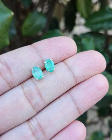 Smaragd Oorknoppen Lugh - Echt Zilver beschikbaar voor biedingen