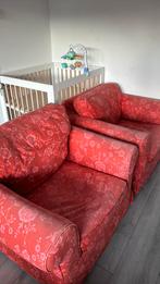 Set stoelen (uitwasbare hoezen), Huis en Inrichting, Banken | Sofa's en Chaises Longues, Ophalen, Eenpersoons, 75 tot 100 cm, Zo goed als nieuw