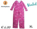 Pyama jumpsuit roze lang XL, Kleding | Dames, Ophalen of Verzenden, Zo goed als nieuw, Maat 46/48 (XL) of groter, Geen merk