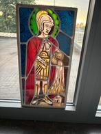 Glas in lood, heilig, antiek, kasteel, heer, dame, kerk, Antiek en Kunst, Ophalen of Verzenden