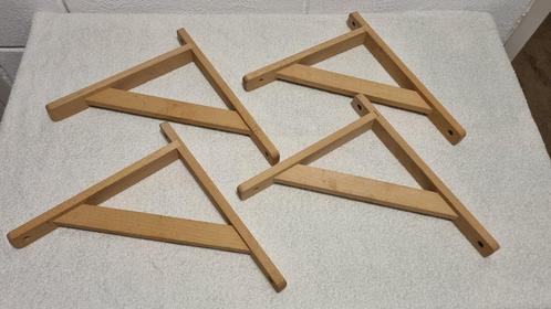 Vier plankendragers van hout, Huis en Inrichting, Woonaccessoires | Wandplanken en Boekenplanken, Gebruikt, Ophalen of Verzenden