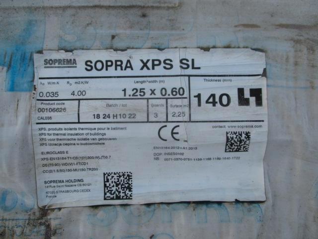 isolatieplaten Soprema * vloerisolatie 14 cm. dik *, Doe-het-zelf en Verbouw, Isolatie en Afdichting, Nieuw, Vloerisolatie, Hardschuim (Pir)