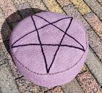 Uniek, handgemaakt meditatiekussen met pentagram geborduurd, Ophalen of Verzenden, Nieuw