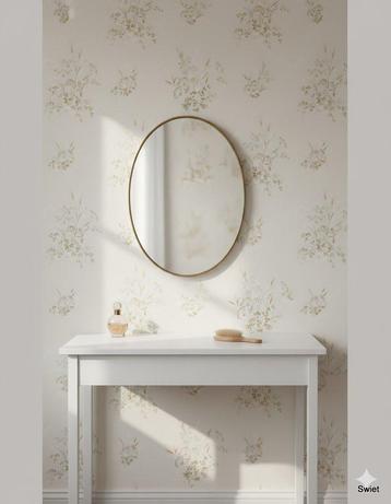 6810 Vintage behang veldbloemen zacht naturel licht swiet beschikbaar voor biedingen