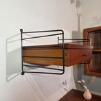 Nisse String, vintage jaren 60 wandrek, ladekastje wandplank, Huis en Inrichting, Woonaccessoires | Wandplanken en Boekenplanken