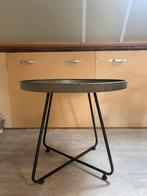 Bijzettafel, Huis en Inrichting, Tafels | Sidetables, Ophalen, 50 tot 100 cm, Rond, Zo goed als nieuw