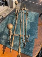 Vintage Messing Open Haardstel - 5 Delig Setje, Antiek en Kunst, Ophalen of Verzenden