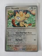 Meowth 052/165 - Mew - Foil (4x beschikbaar), Ophalen of Verzenden, Gebruikt, Losse kaart, Foil