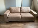 2,5 ztsbank, beige, geschuurd leer, 1,85 br, Huis en Inrichting, Banken | Bankstellen, Ophalen, Gebruikt, Overige maten, 150 tot 200 cm