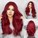 Pruik met golvend rood lang haar model 6144, Verzenden, Nieuw, Pruik of Haarverlenging
