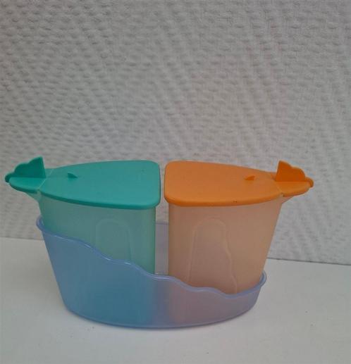 Suiker en Melkkannetje in kom en meer Tupperware, Huis en Inrichting, Keuken | Tupperware, Zo goed als nieuw, Beker of Kan, Blauw