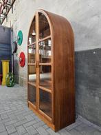 Dyrlund Deens Jaren 80 Design Boog Vitrine Kast Teak Scandi, Huis en Inrichting, Kasten | Vitrinekasten, Glas, 150 tot 200 cm