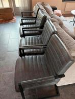 4 Grijze Eetkamerstoelen - Gebruikt, Ophalen, Gebruikt, Vier, Metaal