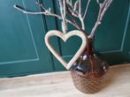 Houten hart hanger, Huis en Inrichting, Woonaccessoires | Wanddecoraties, *, *, Nieuw, Ophalen of Verzenden