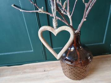 Houten hart hanger beschikbaar voor biedingen