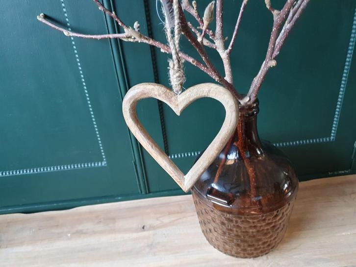 Houten hart hanger, Huis en Inrichting, Woonaccessoires | Wanddecoraties, Nieuw, Ophalen of Verzenden
