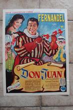 filmaffiche Fernandel Don Juan 1956 filmposter, Rechthoekig Staand, Ophalen of Verzenden, Zo goed als nieuw, A1 t/m A3