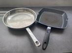 2 Grote Pannen WMF + Le Chef MOET NU WEG samen 5€, Huis en Inrichting, Keuken | Potten en Pannen, Ophalen, Gebruikt, Overige materialen