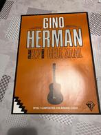 Vintage Poster Gino Herman - Gele Zaal, Deurposter of groter, Ophalen of Verzenden, Muziek, Rechthoekig Staand