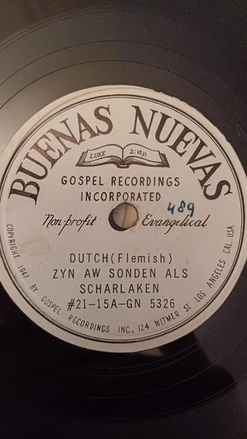 78 toeren:  2 platen Religieus/ evangelisch  beschikbaar voor biedingen