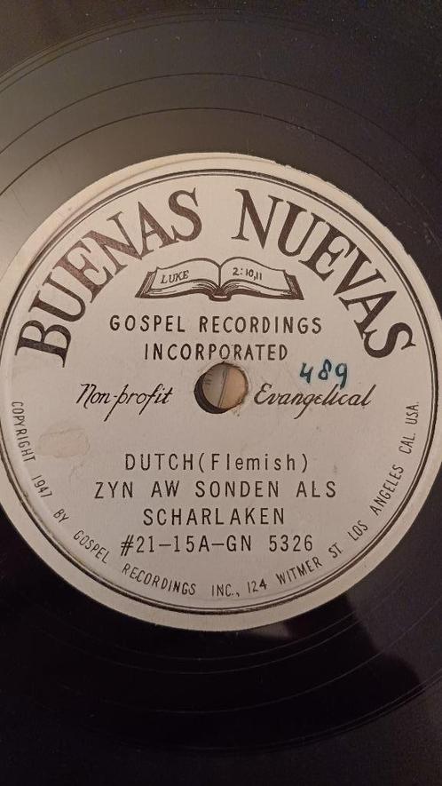 78 toeren:  2 platen Religieus/ evangelisch, Cd's en Dvd's, Vinyl | Nederlandstalig, Gebruikt, Overige genres, 10 inch, Ophalen of Verzenden