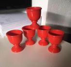 Vintage Emsa Rode Eierdopjes Set, Ophalen of Verzenden, Gebruikt