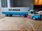 Tekno Scania 142 torpedo huiftrailer demo blauw, Ophalen of Verzenden, Gebruikt, Bus of Vrachtwagen, Tekno