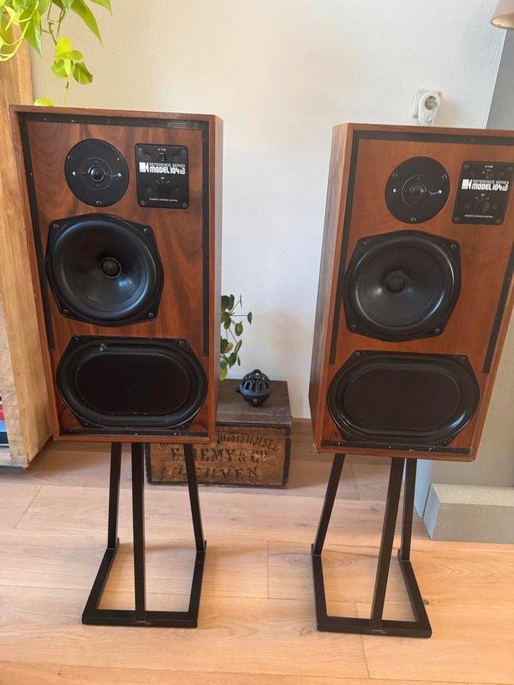 KEF Model 104ab reference serie Speakers - Vintage Hifi, Audio, Tv en Foto, Luidsprekers, Gebruikt, Front, Rear of Stereo speakers
