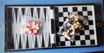 Schaak en backgammon spel in luxe doos, Hobby en Vrije tijd, Gezelschapsspellen | Bordspellen, Een of twee spelers, Ophalen, Zo goed als nieuw