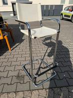 Marcel Breuer voor Thonet barkruk wit leer, Huis en Inrichting, Ophalen, 60 tot 90 cm, Leer, Zo goed als nieuw