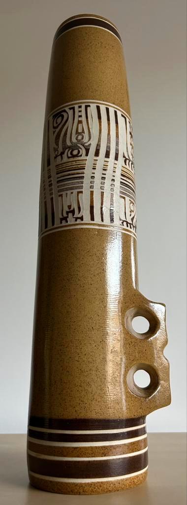Vintage mid-century art keramiek vaas Israël Bror Chail, Antiek en Kunst, Antiek | Vazen, Verzenden