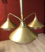 Hanglamp / kroonluchter vintage messing goud met dikke glas, Huis en Inrichting, Lampen | Hanglampen, Ophalen of Verzenden, Glas