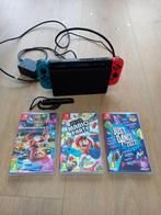 Nintendo Switch + 3 Games - Mario Kart, Party, Dance, Spelcomputers en Games, Games | Nintendo Switch, Racen en Vliegen, Ophalen of Verzenden