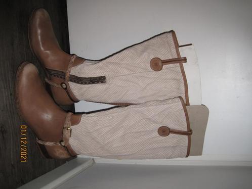 *** NIEUW *** La Martina bruin met beige laarzen maat 41, Kleding | Dames, Schoenen, Nieuw, Hoge laarzen, Bruin, Ophalen of Verzenden