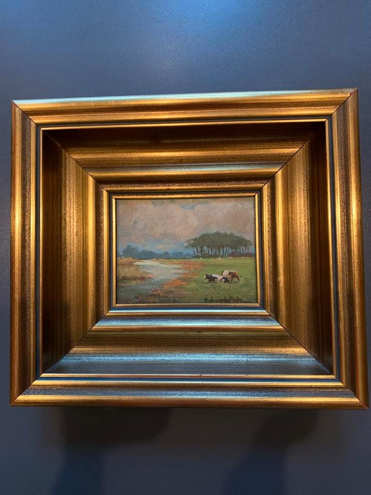 Hub van Winkel schilderijtje - Landschap, Antiek en Kunst, Kunst | Schilderijen | Klassiek, Ophalen of Verzenden