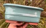 Bonsai schaal Turquoise geglazuurd Koreaans 22,6x16,5x8,9, Nieuw, Ophalen of Verzenden, Minder dan 25 cm, Aardewerk