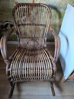 Rieten schommelstoel, Huis en Inrichting, Ophalen, Bruin, Riet of Rotan, Zo goed als nieuw