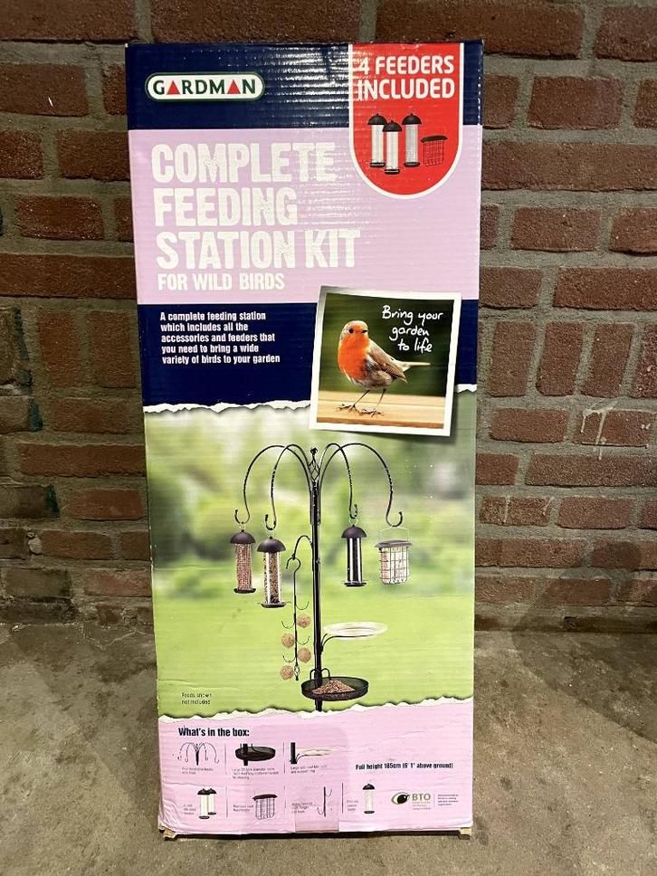 Voederstation compleet, Tuin en Terras, Vogelhuisjes en Vogelbaden, Nieuw, Ophalen