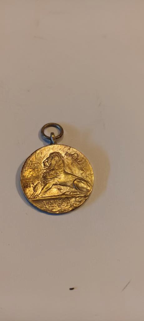 Oude Belgische Medaille  Zilver, Antiek en Kunst, Antiek | Overige Antiek, Ophalen of Verzenden