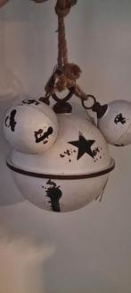 3 Kerstbellen countryfield aan dik jute touw nieuw .. kerst, Diversen, Ophalen of Verzenden, Nieuw