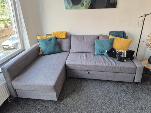 Hoekbank / slaapbank Ikea Friheten grijs, Huis en Inrichting, Banken | Bankstellen, Gebruikt, Hoekbank, Driepersoons, 200 tot 250 cm