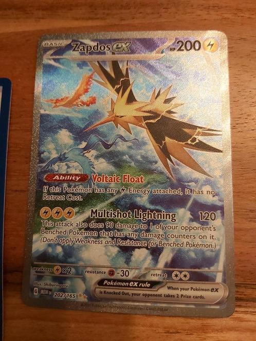 Zapdos special illustration rare #202 MEW 151, Hobby en Vrije tijd, Verzamelkaartspellen | Pokémon, Zo goed als nieuw, Ophalen of Verzenden
