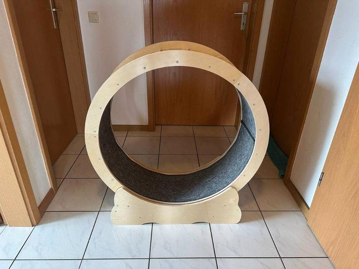 Houten Kattenwiel / Loopwiel – Stil & Soepel, Dieren en Toebehoren, Kattenspeelgoed, Zo goed als nieuw, Overig speelgoed, Ophalen of Verzenden