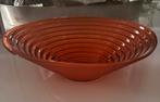 Vintage schaal van oranje glas, Ophalen of Verzenden, Gebruikt, Rond, Glas