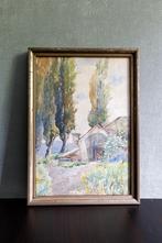 Huis met Cypressen, Ophalen, Minder dan 50 cm, Nieuw, Schilderij