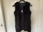 Zwart Imitatiebont Gilet - Maat M/L, Kleding | Dames, Bodywarmers, Ophalen of Verzenden, Nieuw, Maat 38/40 (M), Zwart