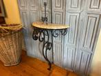 Sidetable Wandtafel Muurtafel  Marmer Smeedijzer Frans, Antiek en Kunst, Ophalen
