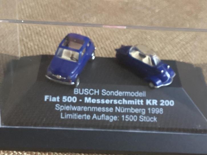 Busch sondermodell Fiat 500-Messerschmitt KR 200 nieuw ovp, Hobby en Vrije tijd, Modelauto's | 1:87, Nieuw, Auto, Overige merken